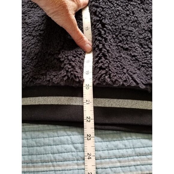 1.State Rich Black Teddy Bear Soft Long Sleeve Sparkly Trim Sweatshirt Womens M - Picture 7 of 8